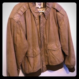 Vintage Leather Bomber jacket